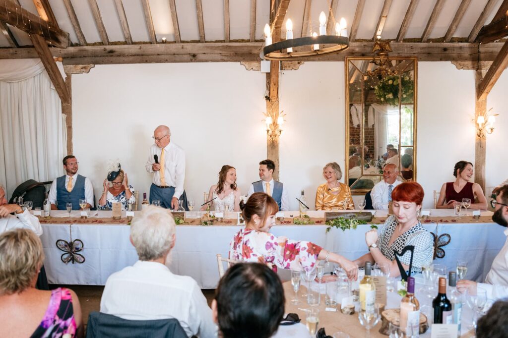 Chenies Manor House wedding reception speeches